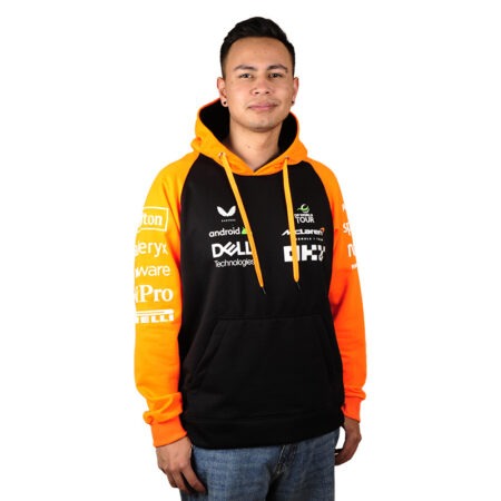 Hoodie McLaren Negro con Naranja